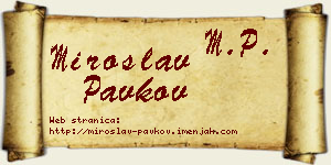Miroslav Pavkov vizit kartica